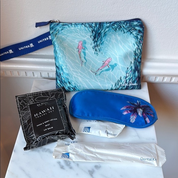 Limited Edition Christie Shinn x United Airlines Travel Case and Amenity Kit - Picture 1 of 6